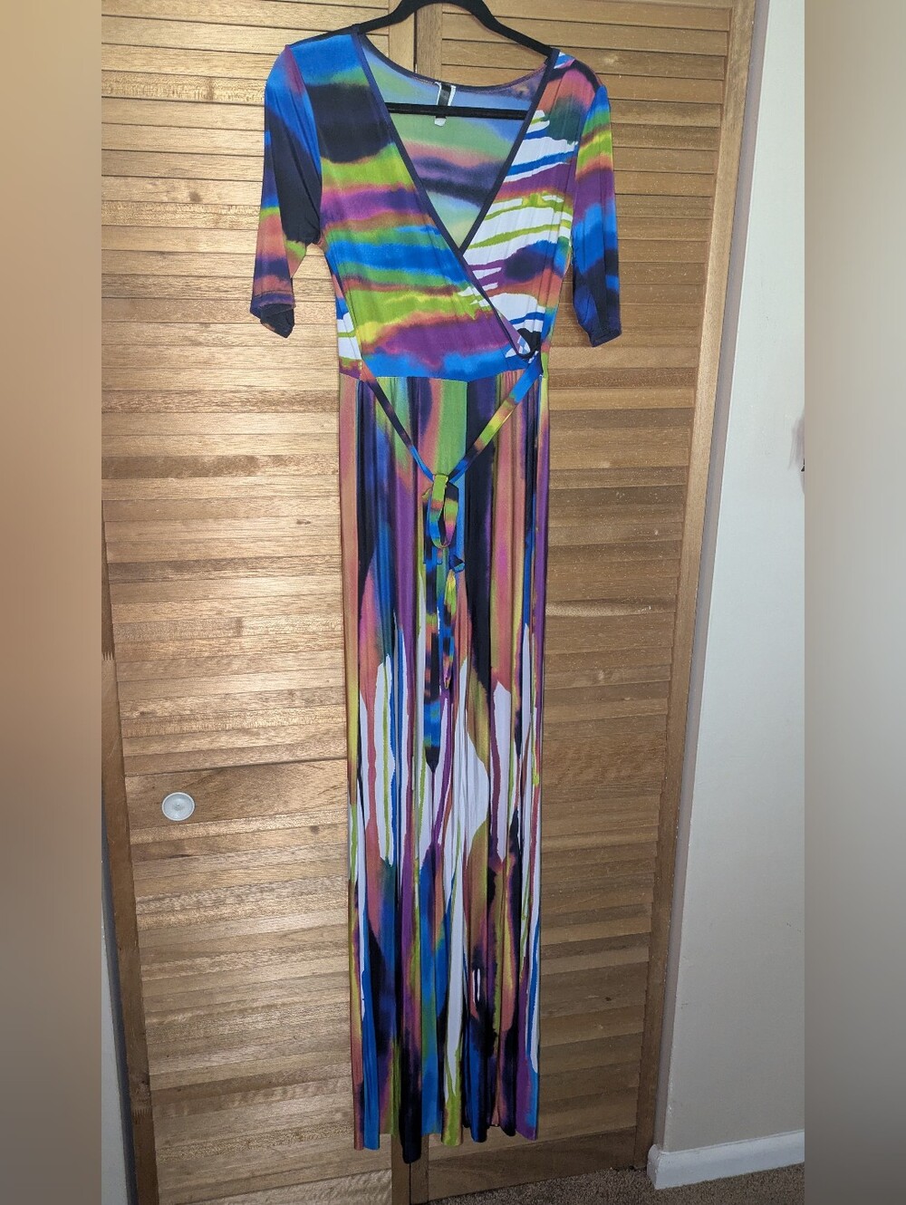 Multicolor Waist Tie Jumpsuit- Vibrant Striped Print